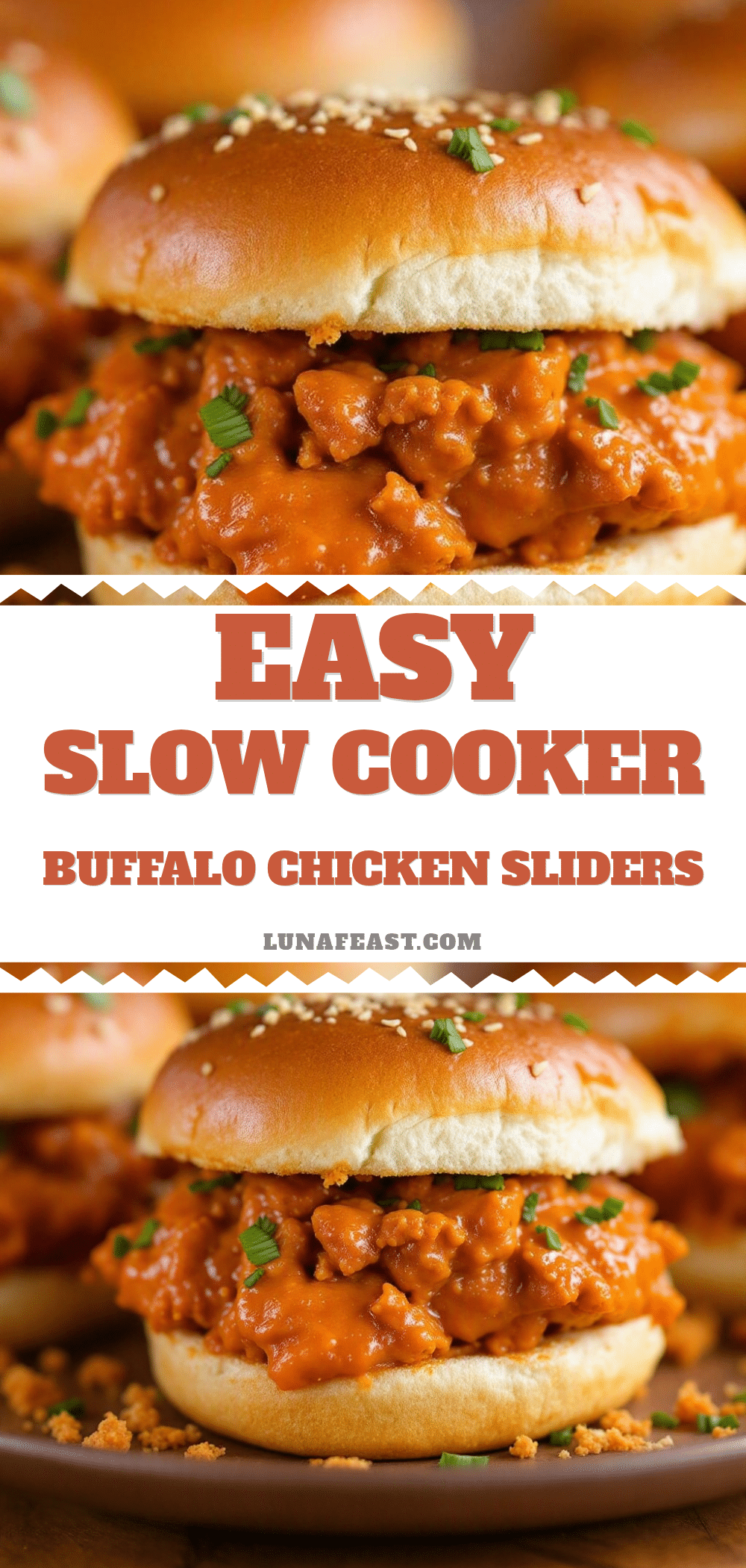 Easy Slow Cooker Buffalo Chicken Sliders recipe