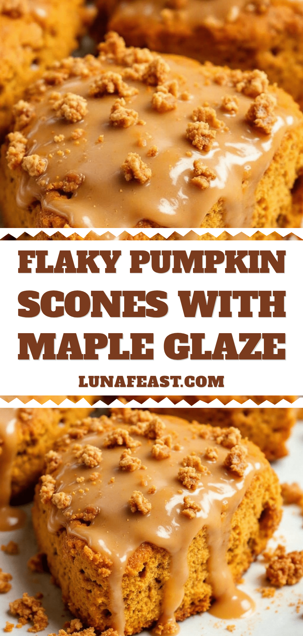 flaky pumpkin scones with maple glaze recipe