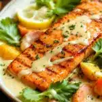 garlic butter salmon sheet pan dinner - featured image