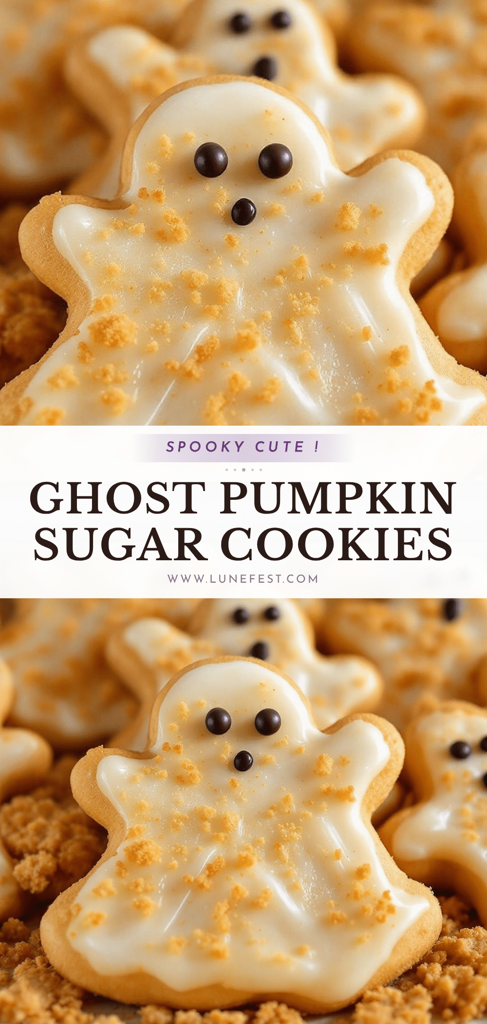 Ghost-Shaped Pumpkin Sugar Cookies recipe