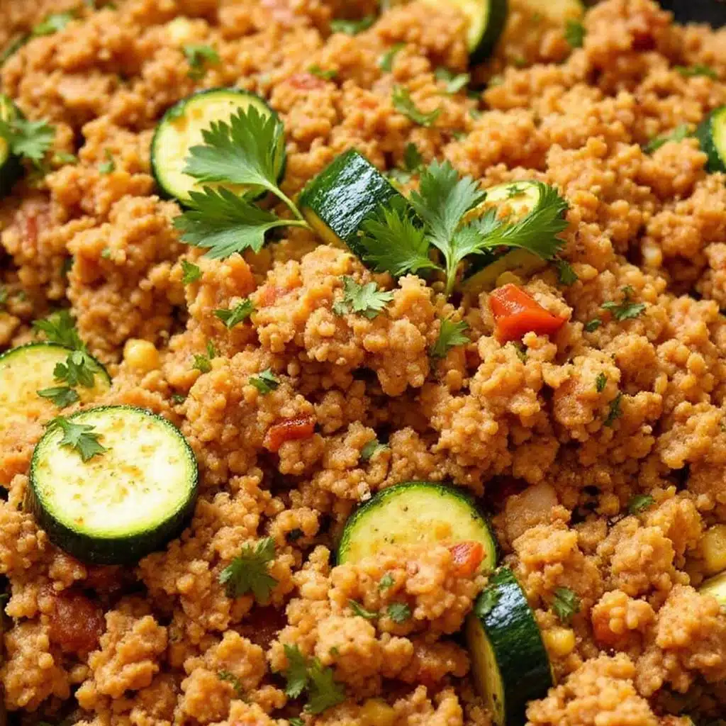 ground turkey and zucchini skillet - featured image