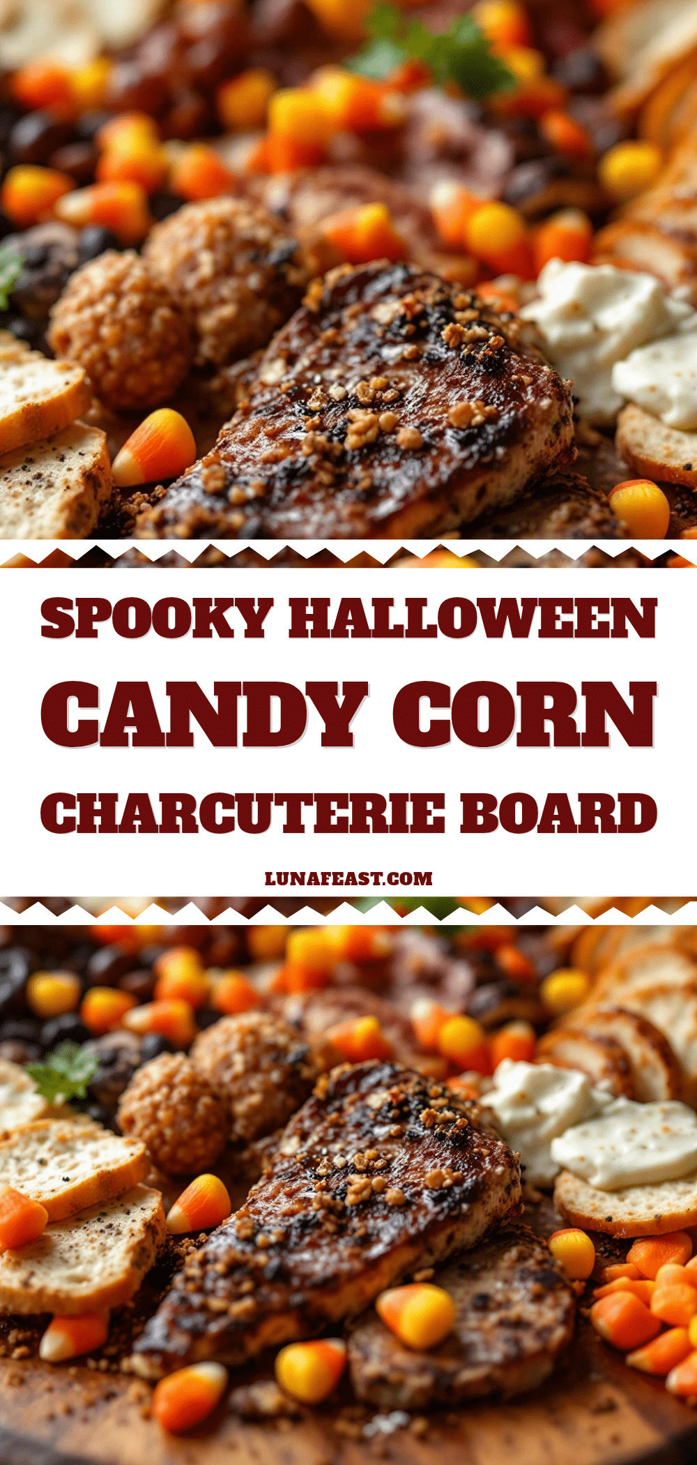 Halloween candy corn charcuterie board recipe