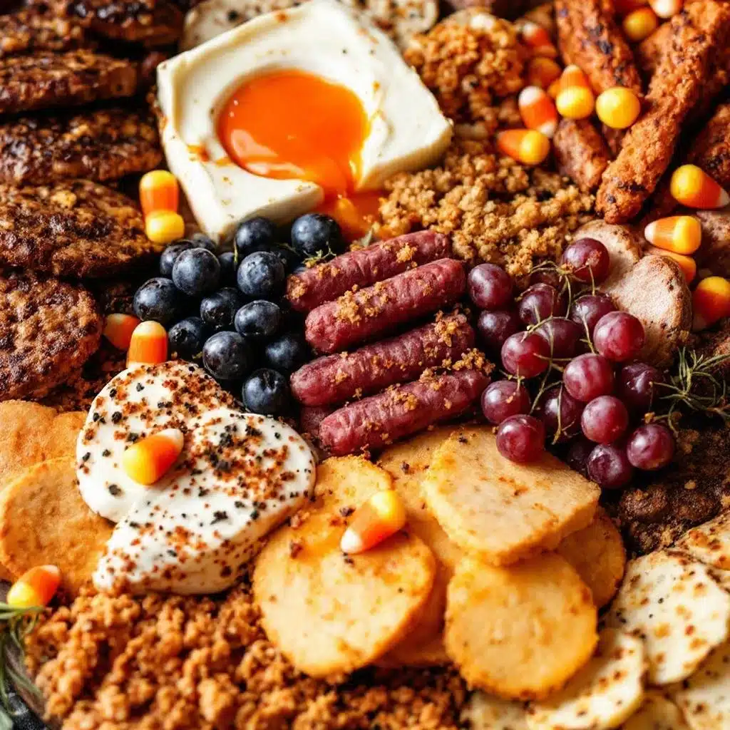 Halloween charcuterie board with candy corn - featured image