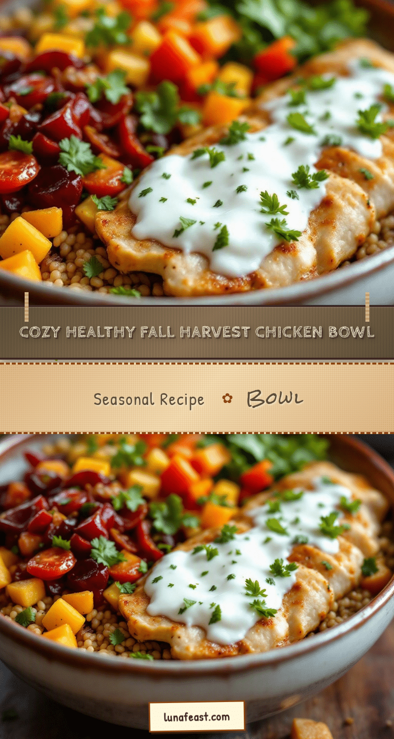 Healthy Fall Harvest Chicken Dinner Bowl recipe