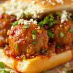 healthy turkey meatball subs - featured image