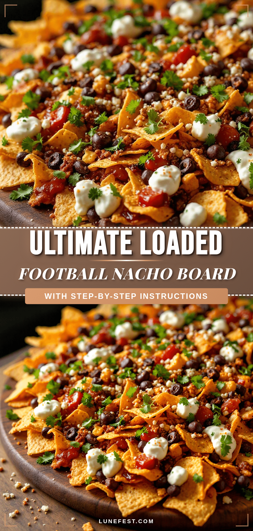 loaded football nacho board recipe