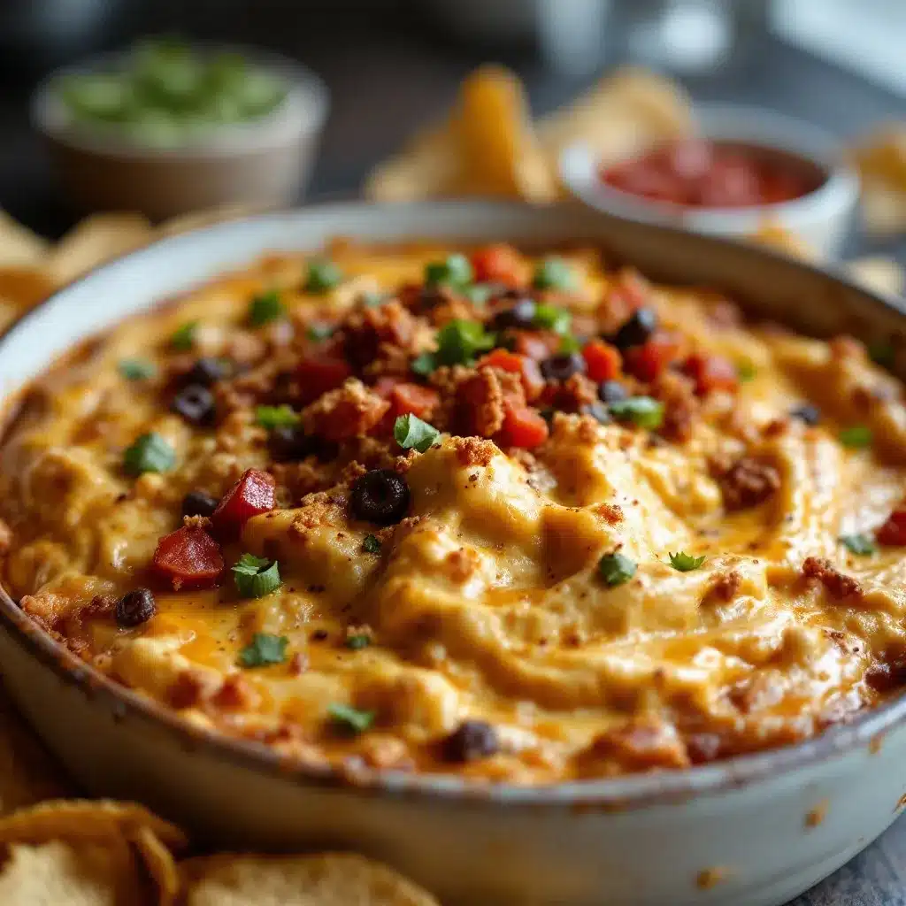 loaded game day queso dip preparation steps