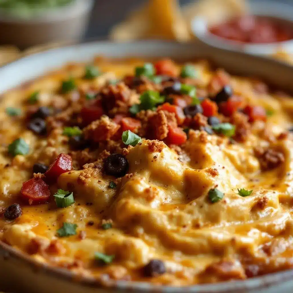 loaded game day queso dip - featured image