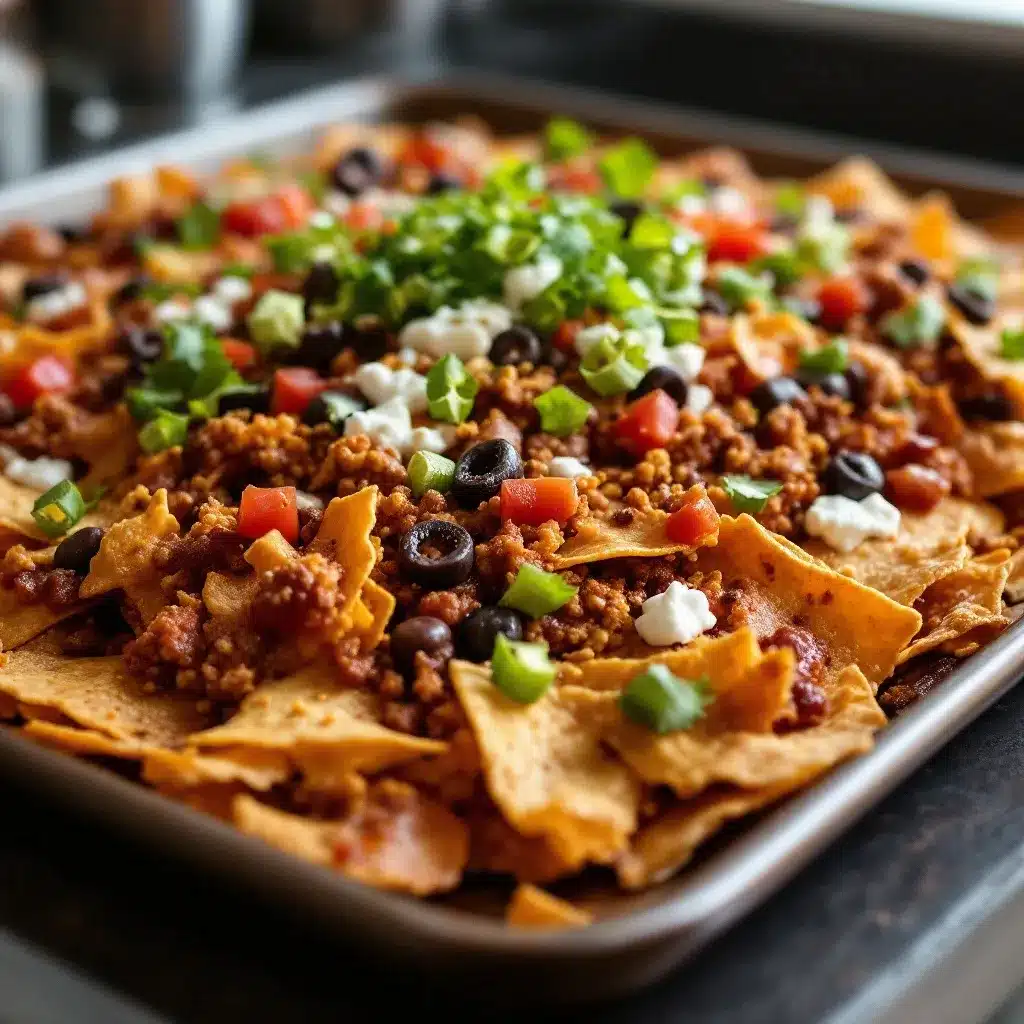 loaded sheet pan nachos preparation steps