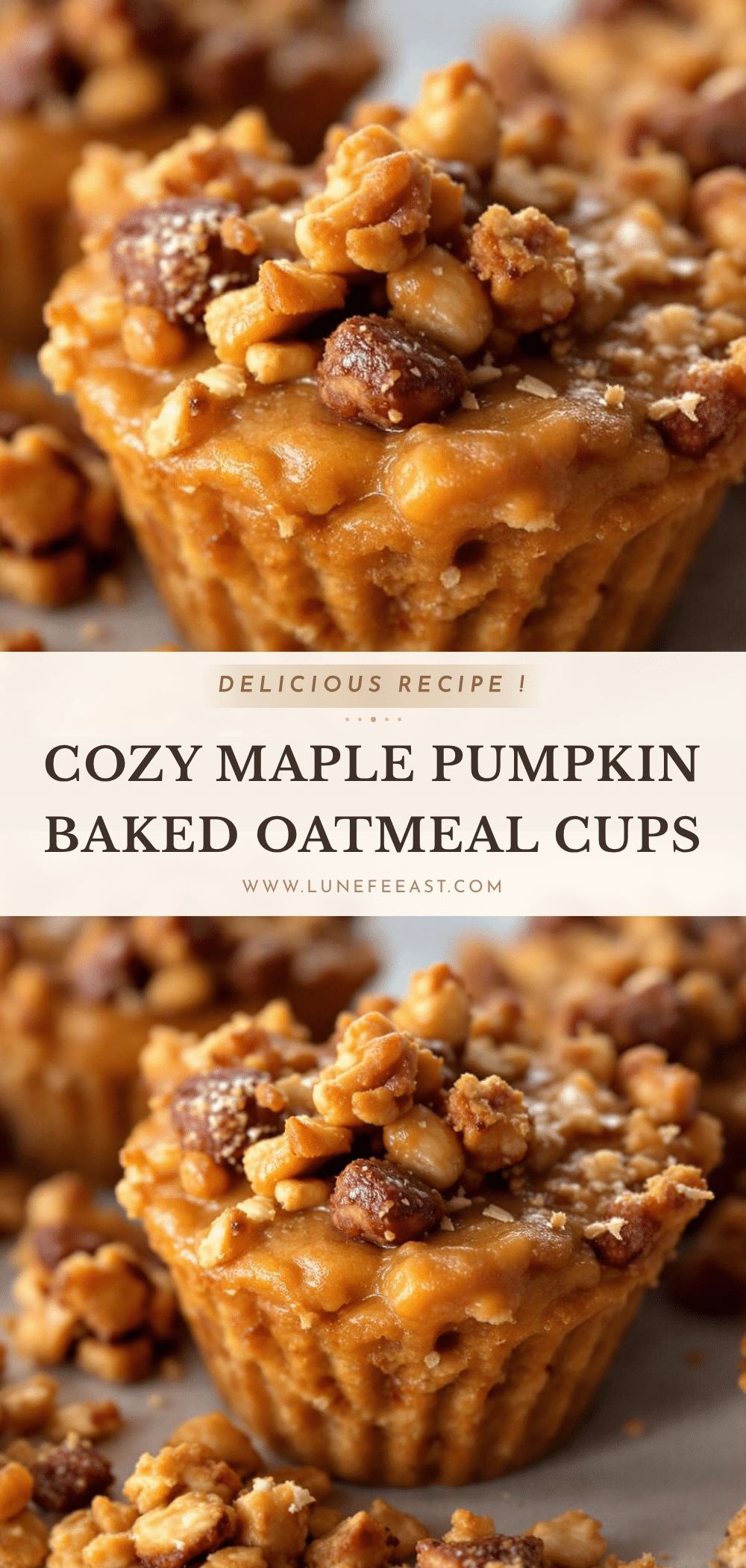maple pumpkin baked oatmeal cups recipe