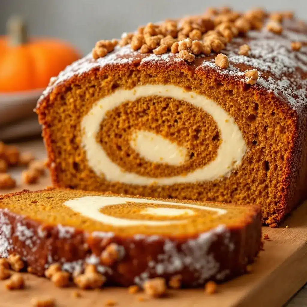 moist pumpkin bread with cream cheese swirl preparation steps