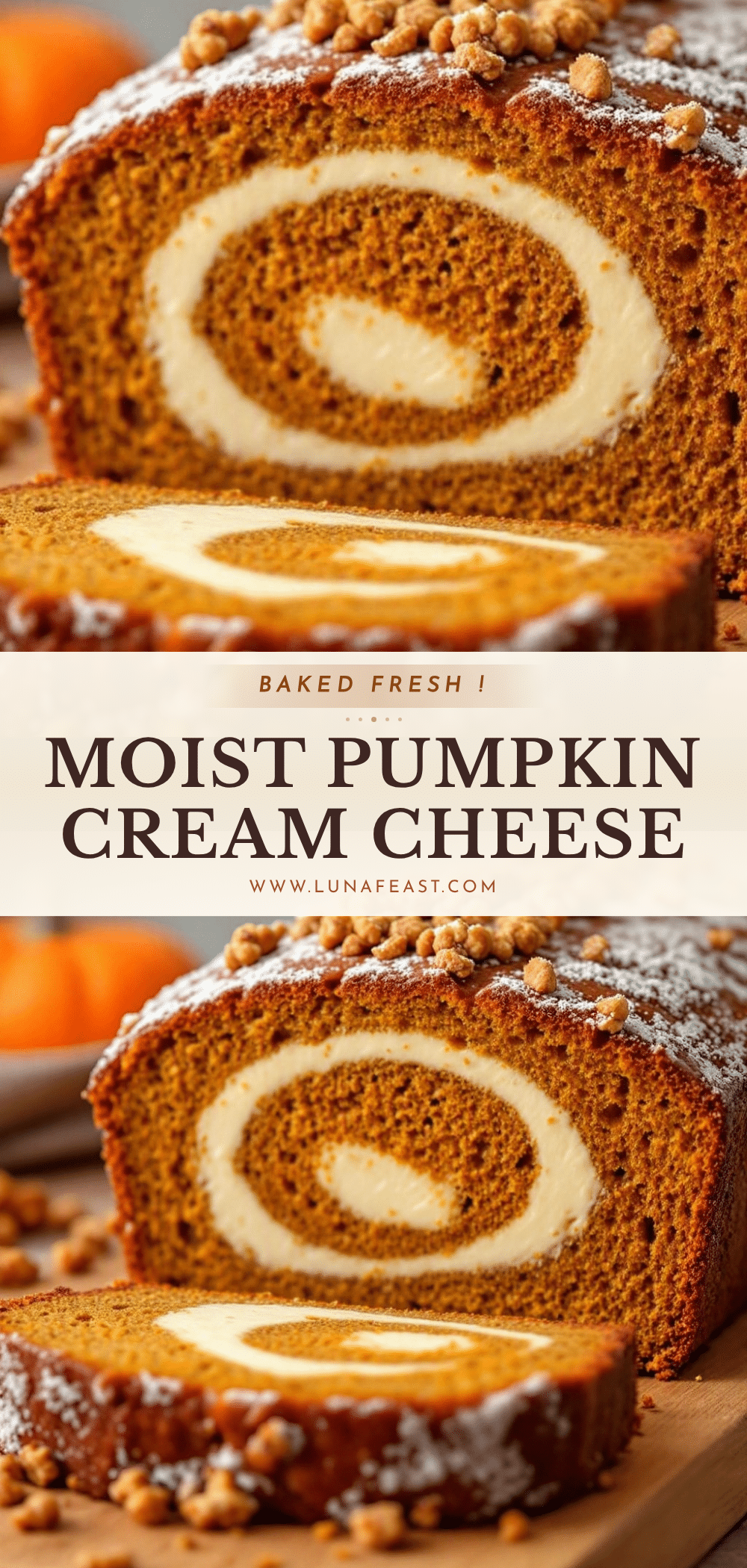 moist pumpkin bread with cream cheese swirl recipe