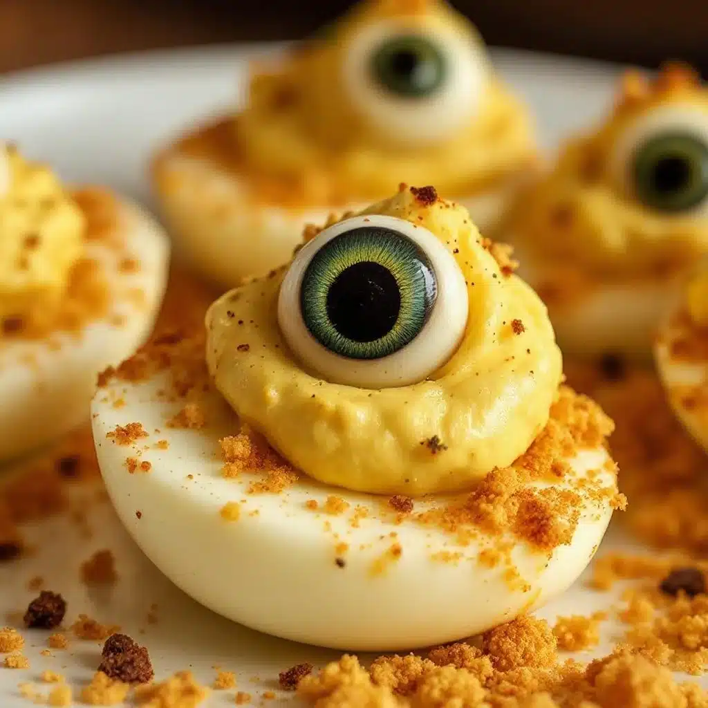 monster eyeball deviled eggs - featured image