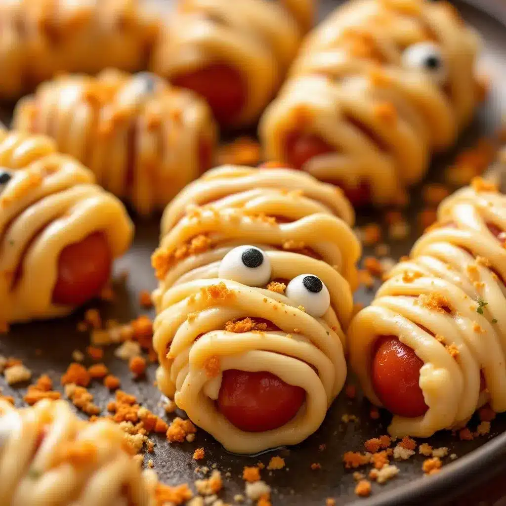 mummy hot dog bites preparation steps