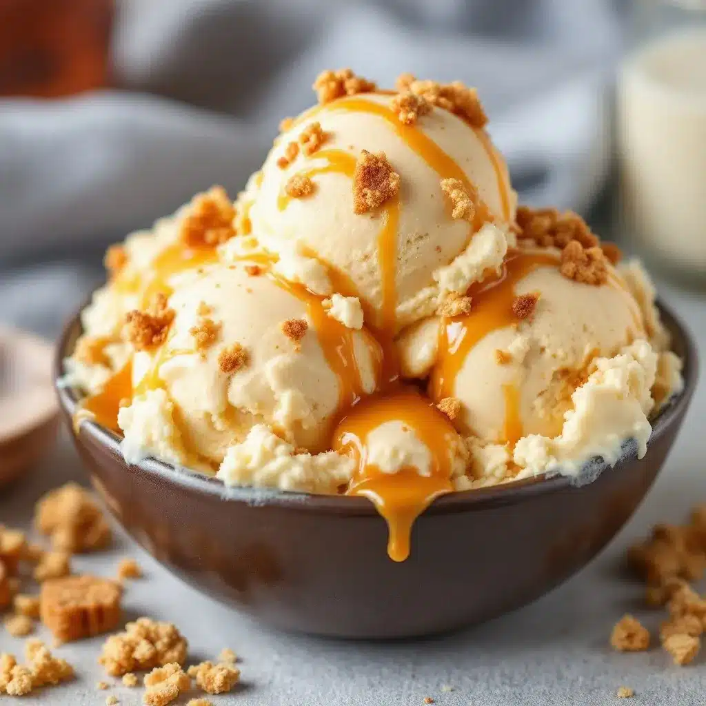 no-churn salted caramel ice cream preparation steps