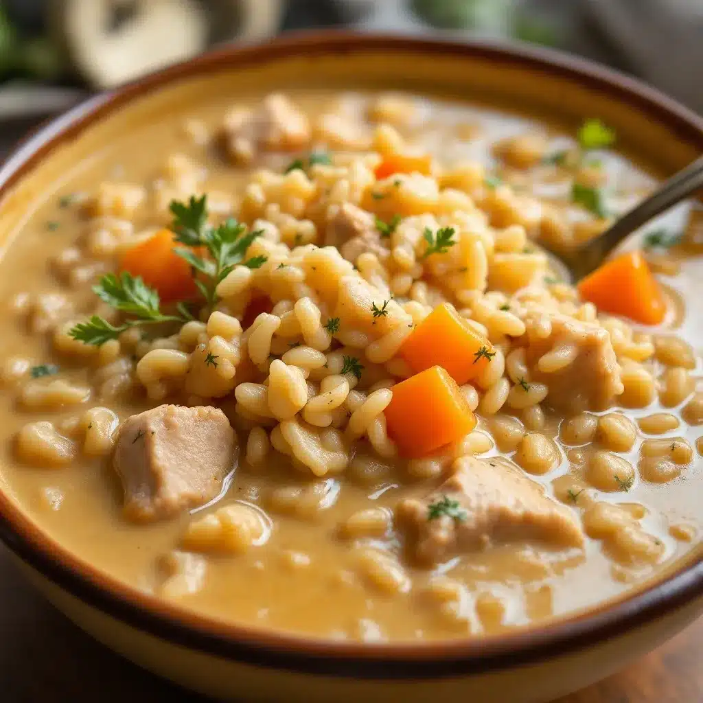 One-Pot Chicken and Wild Rice Soup preparation steps