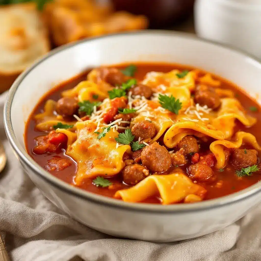 one-pot lasagna soup preparation steps
