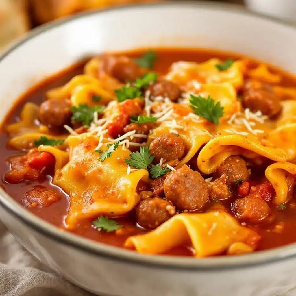 one-pot lasagna soup - featured image
