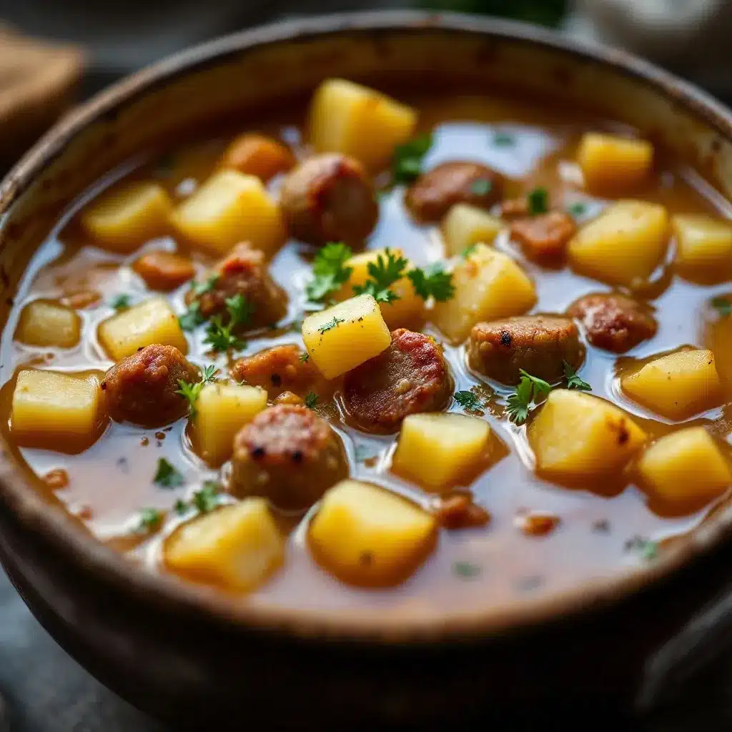 one-pot sausage potato soup preparation steps