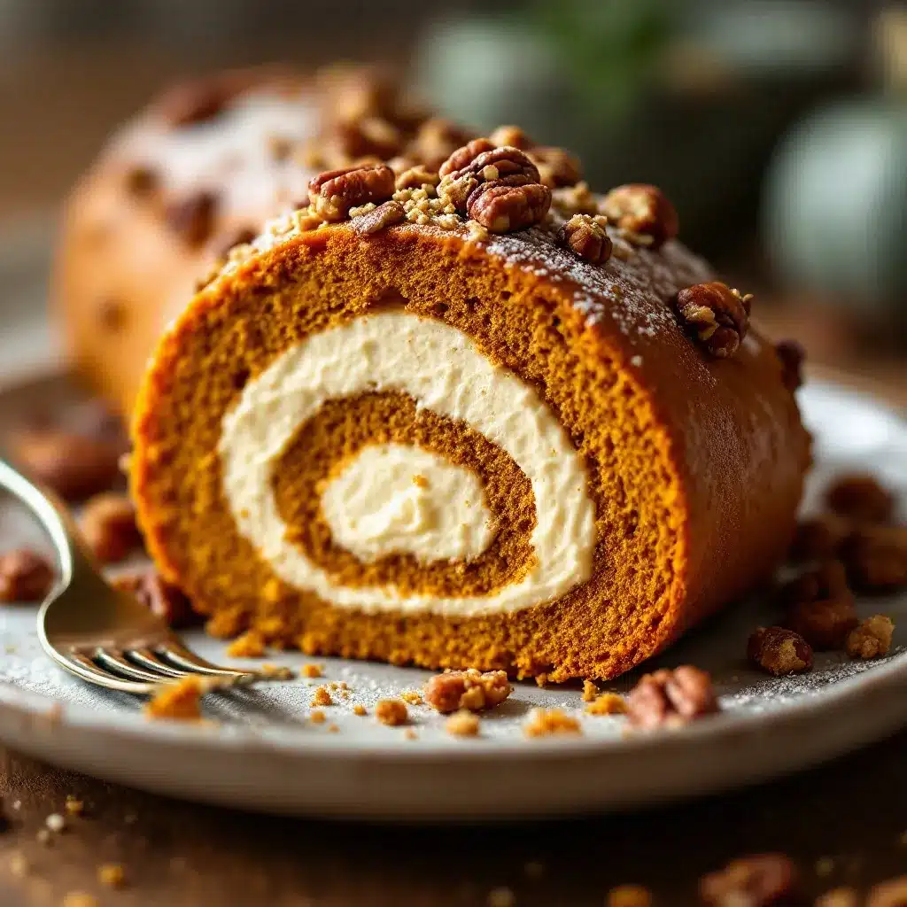 pumpkin cream cheese roll preparation steps