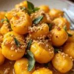pumpkin gnocchi with brown butter sage sauce - featured image