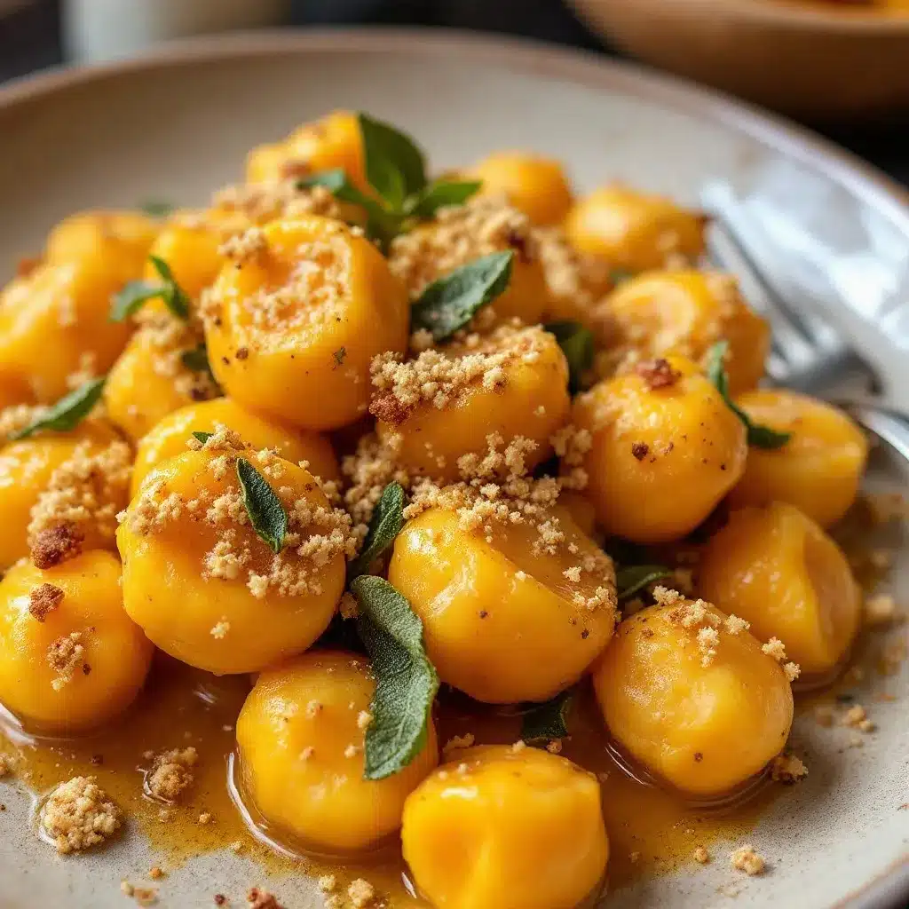 pumpkin gnocchi with brown butter sage sauce preparation steps