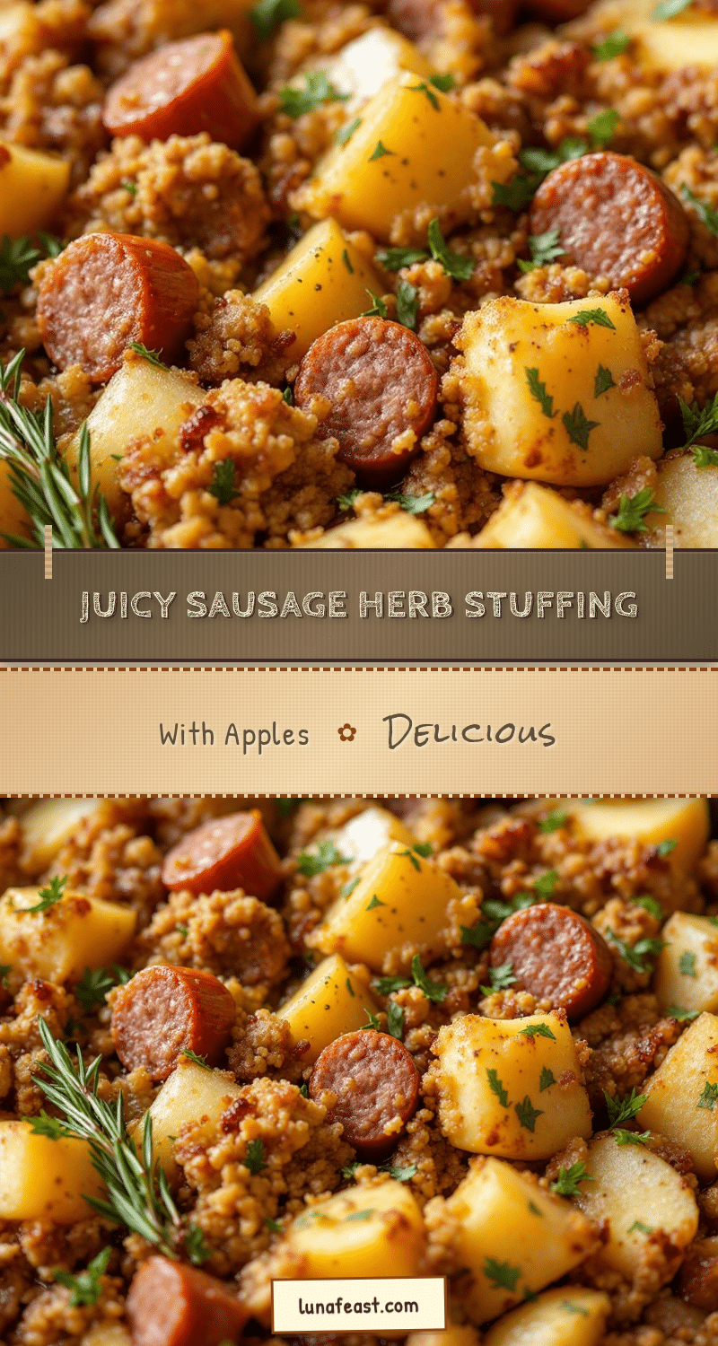 Sausage and Herb Stuffing with Apples recipe