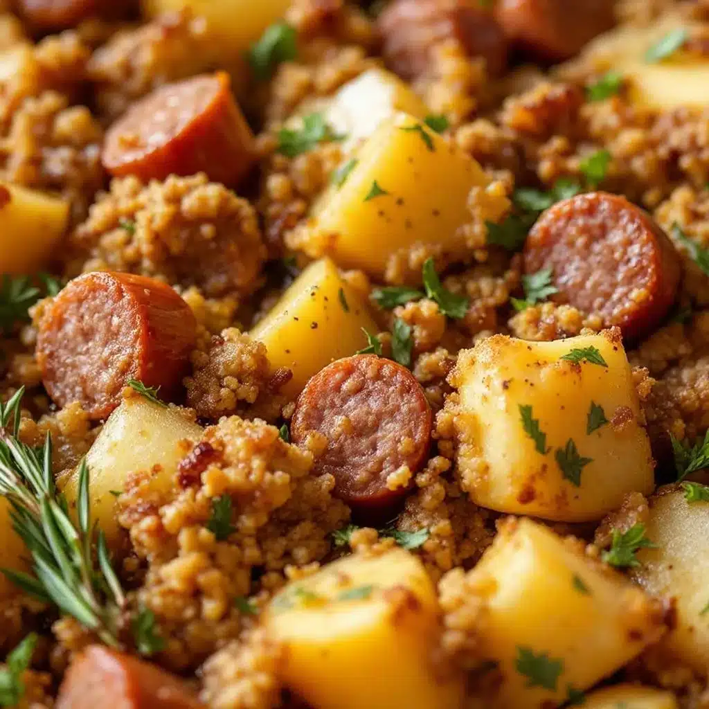 Sausage and Herb Stuffing with Apples - featured image