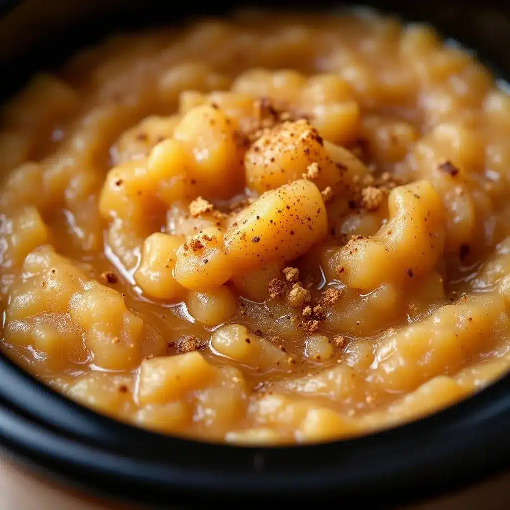slow cooker cinnamon applesauce preparation steps