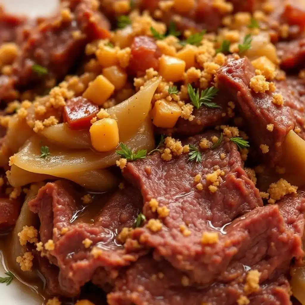 slow cooker corned beef and cabbage - featured image