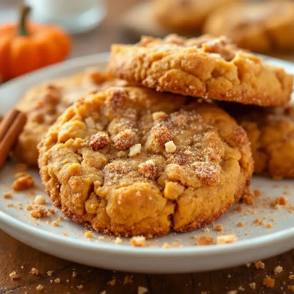 soft chewy pumpkin snickerdoodle cookies preparation steps