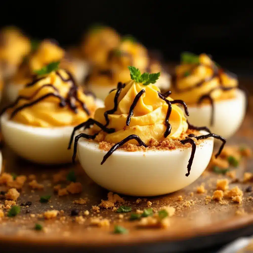 spider deviled eggs preparation steps