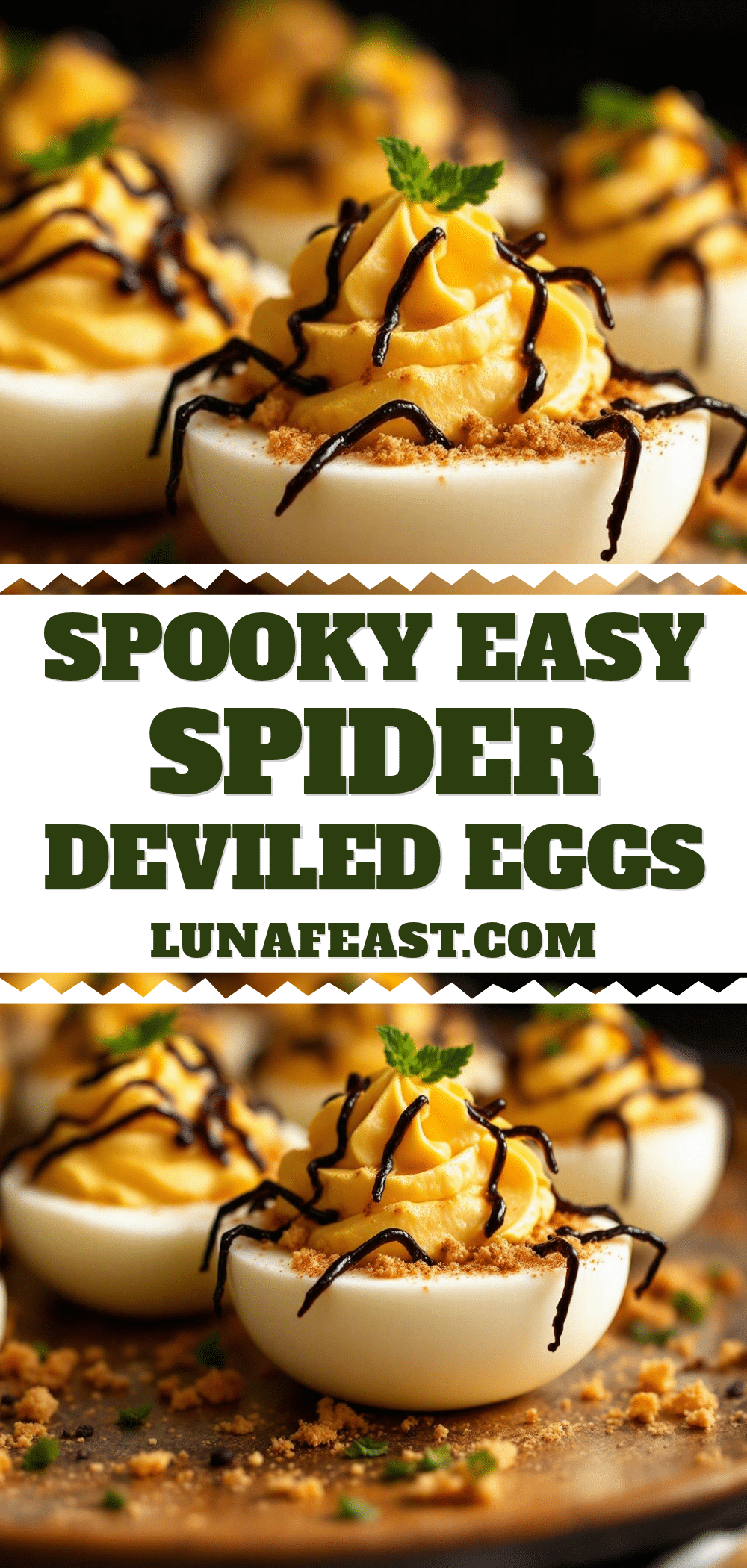 spider deviled eggs recipe