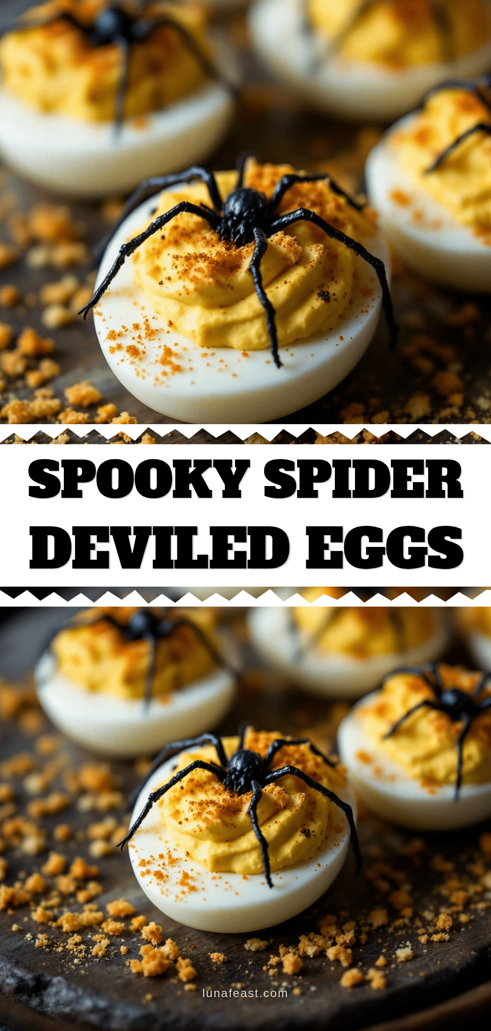 spooky spider deviled eggs recipe