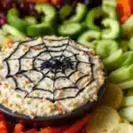 Spooky Spider Web Dip Veggie Tray - featured image