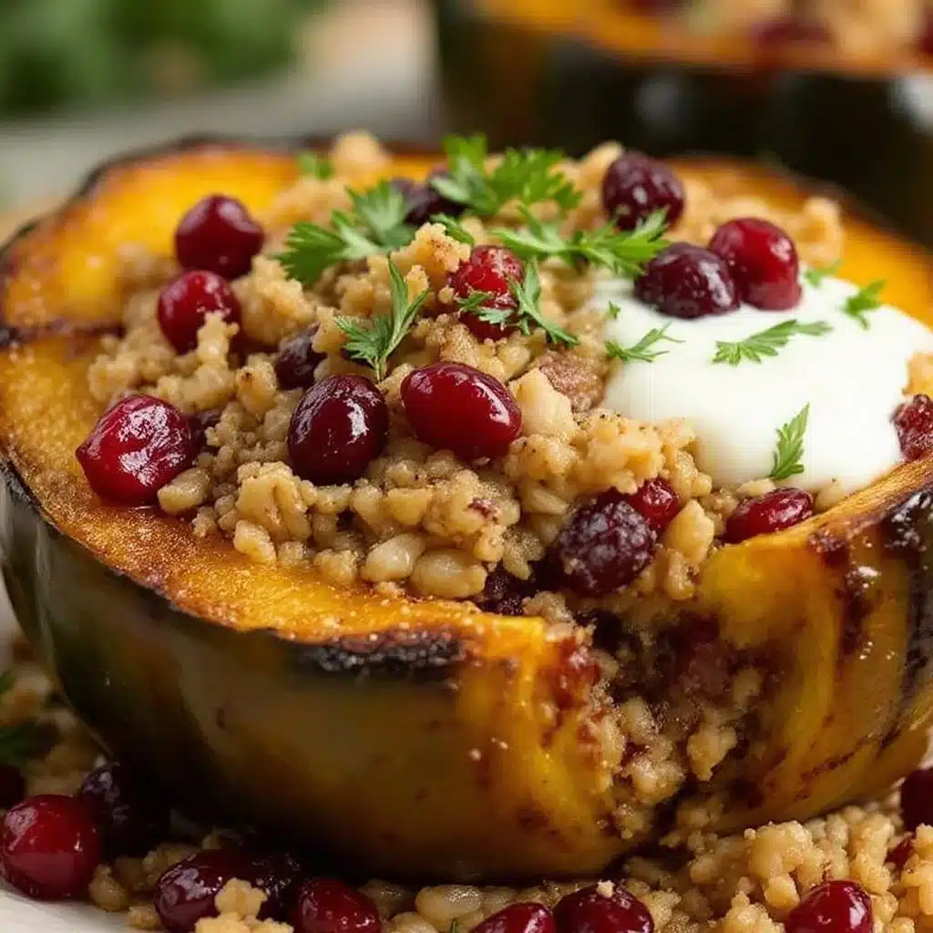 Stuffed Acorn Squash with Wild Rice - featured image
