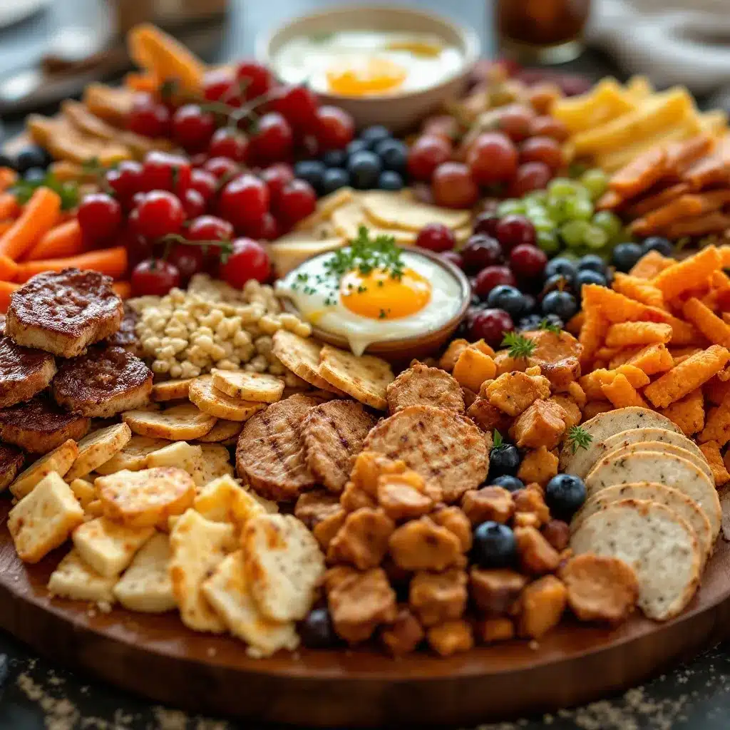 Ultimate Loaded Football Charcuterie Board preparation steps